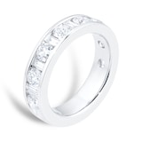 Goldsmiths Platinum 1.96cttw Diamond Dot Dash Eternity Ring