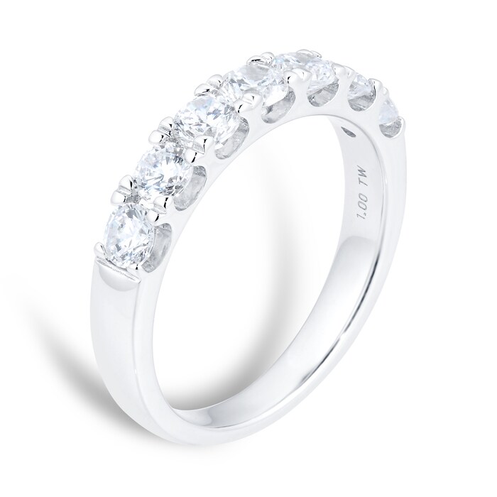 Goldsmiths Platinum 1.00cttw 7 Stone Eternity Ring