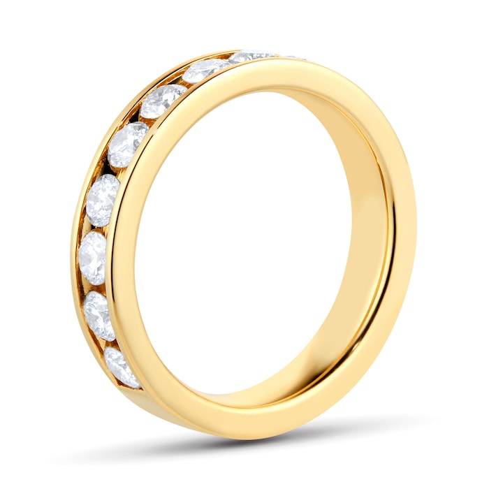 Goldsmiths 18ct Yellow Gold 1.50cttw Channel Eternity Ring JMM1500WD ...