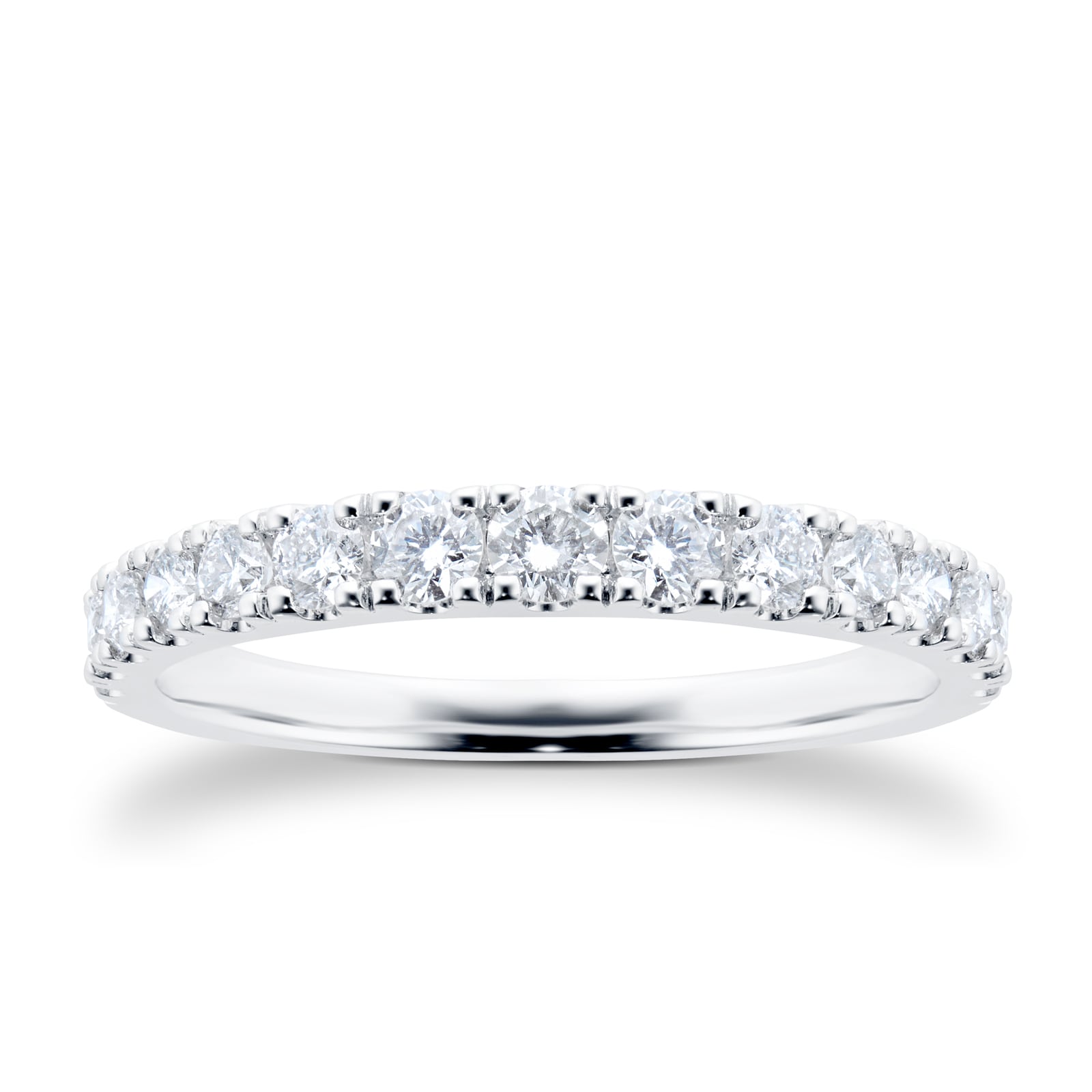 18ct White Gold 0.75cttw Claw Set Eternity Ring