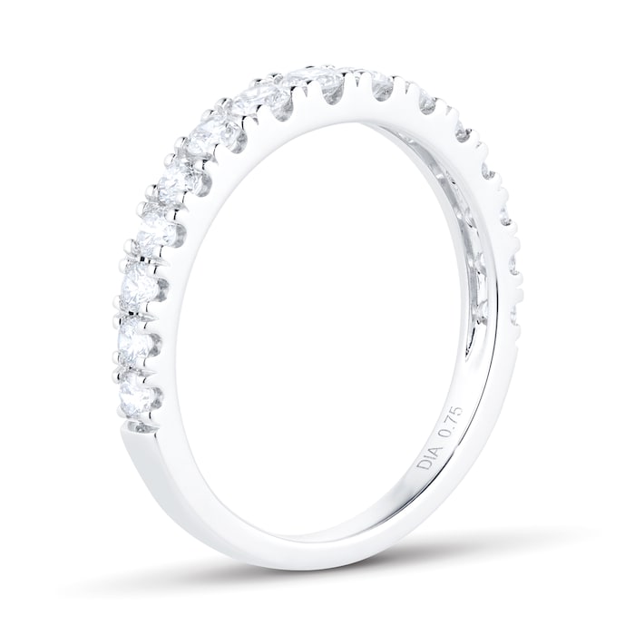 Goldsmiths 18ct White Gold 0.75cttw Claw Set Eternity Ring