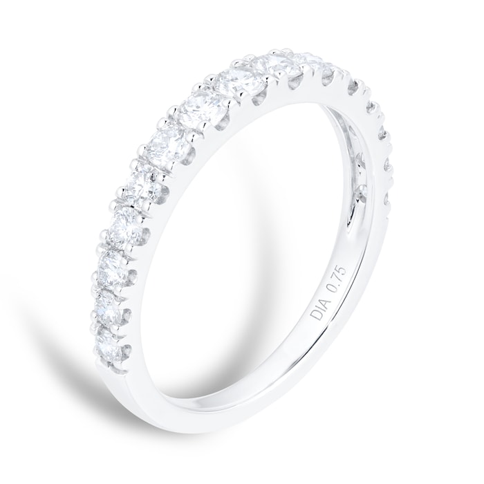 Goldsmiths 18ct White Gold 0.75cttw Claw Set Eternity Ring