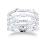 Mappin & Webb 18ct White Gold 1.39ctttw Mixed Cut Diamond Ring - Ring Size M