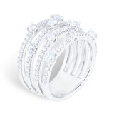 Mappin & Webb 18ct White Gold 1.39ctttw Mixed Cut Diamond Ring - Ring Size M