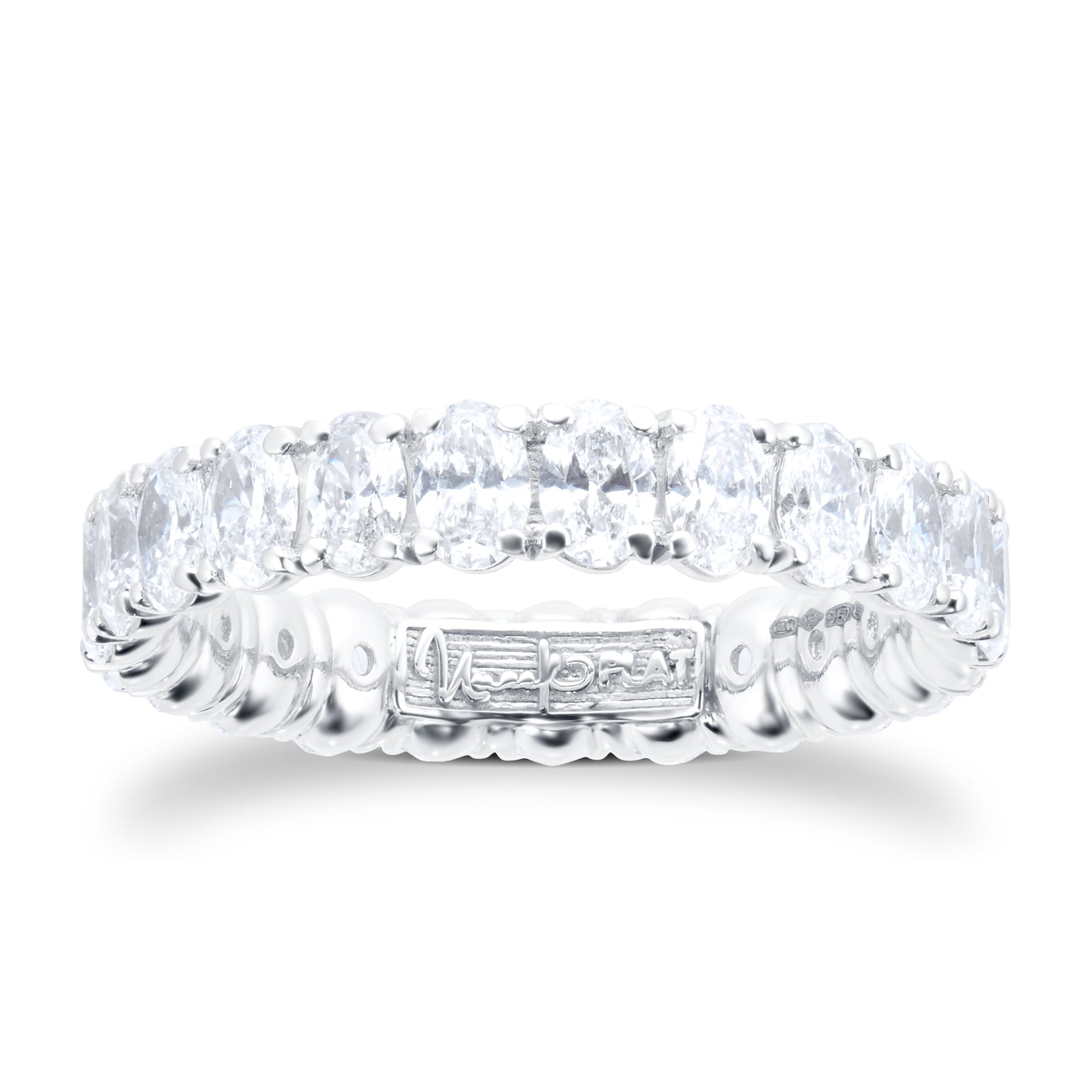 Mappin & Webb Platinum 2.44cttw Oval Cut Full Eternity Ring