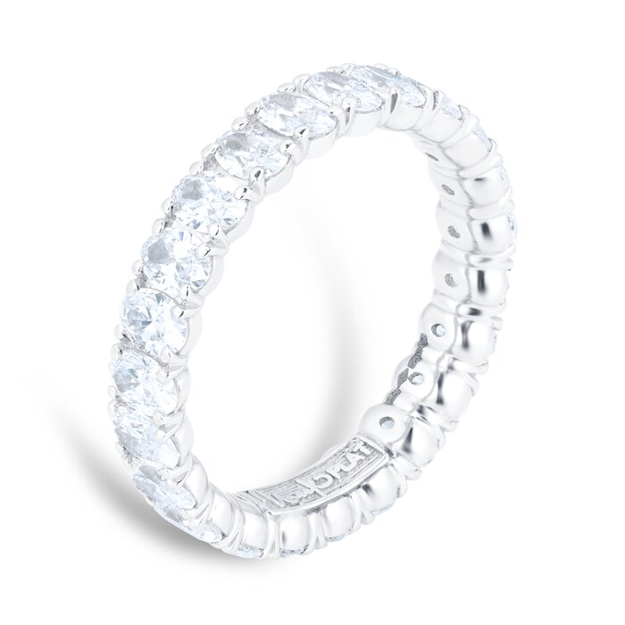 Mappin & Webb Platinum 2.44cttw Oval Cut Full Eternity Ring