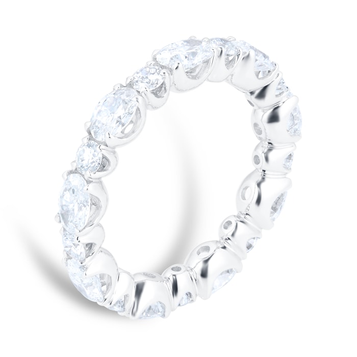 Mappin & Webb 18ct White Gold Oval & 2.94cttw Full Eternity Ring