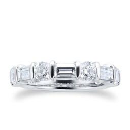06506729 - Platinum 1.77cttw Baguette & Brilliant Cut Eternity Ring