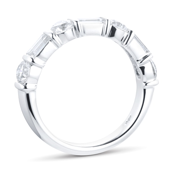 Mappin & Webb Platinum 1.77cttw Baguette & Brilliant Cut Eternity Ring