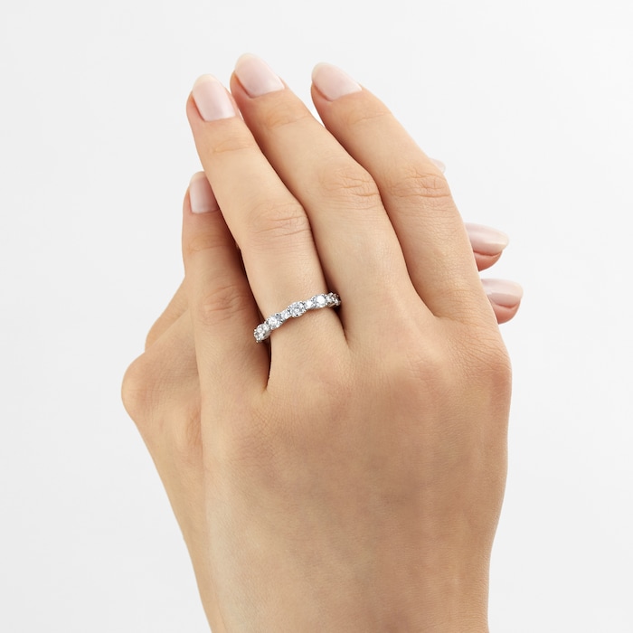 Goldsmiths 18ct White Gold Diamond Eternity Ring - Ring Size K