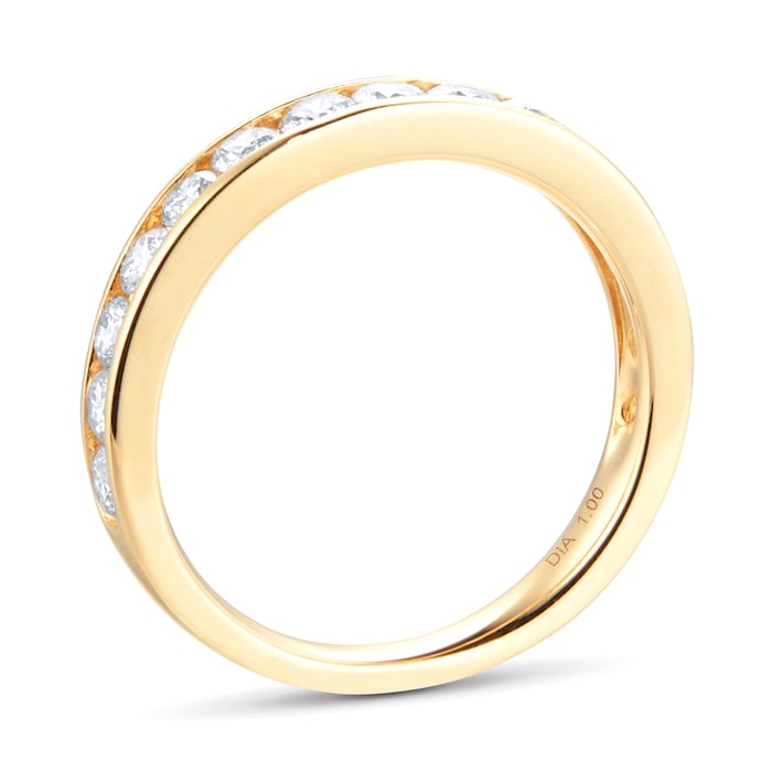 Goldsmiths 18ct Yellow Gold Diamond Channel Set Eternity Ring