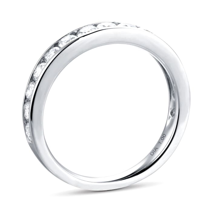 Goldsmiths 18ct White Gold Diamond Channel Set Eternity Ring