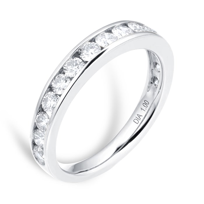 Goldsmiths 18ct White Gold Diamond Channel Set Eternity Ring