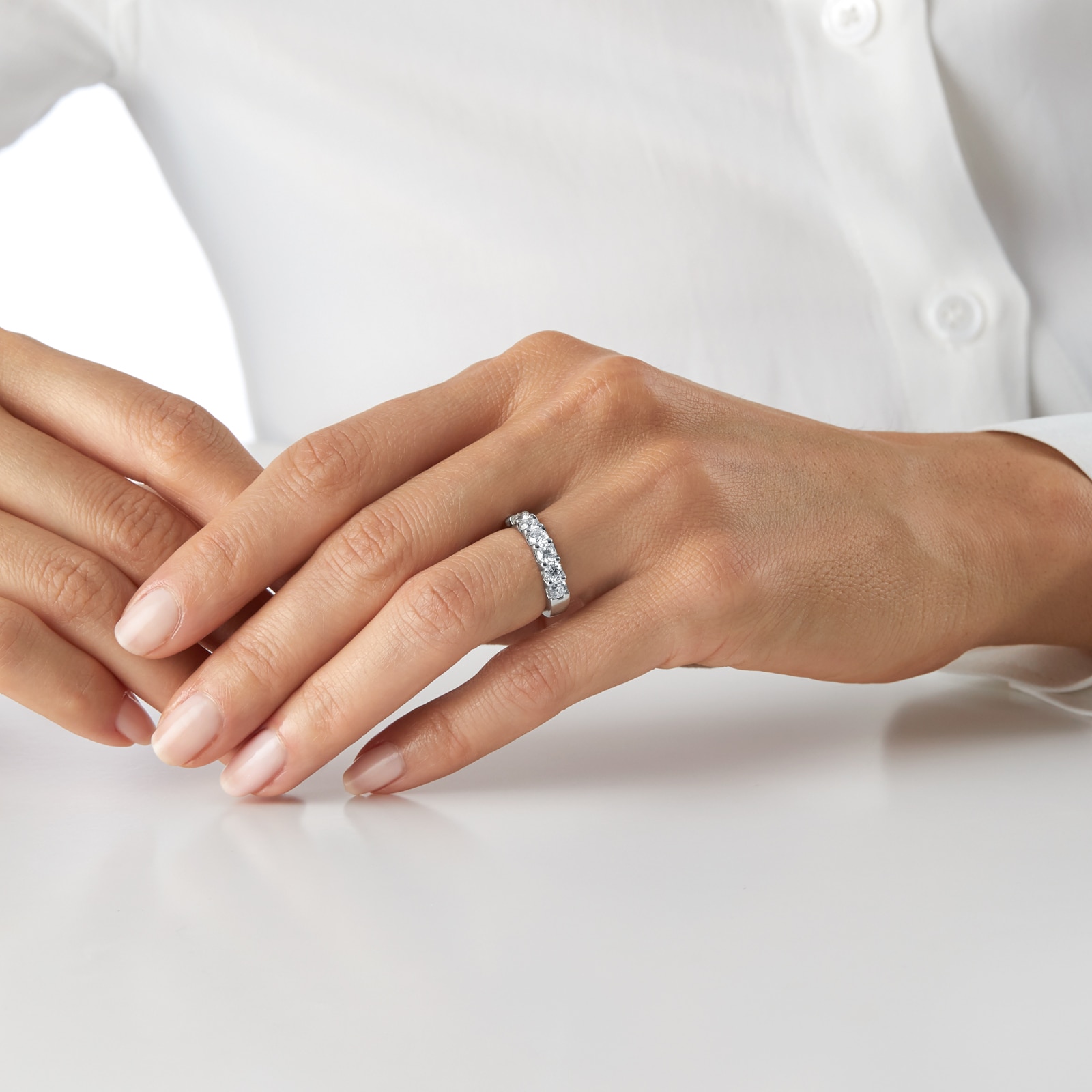 Mappin & Webb Platinum 1.48cttw Brilliant Cut Claw Set Eternity Ring Mappin & Webb Platinum 1.48cttw Brilliant Cut Claw Set Eternity Ring