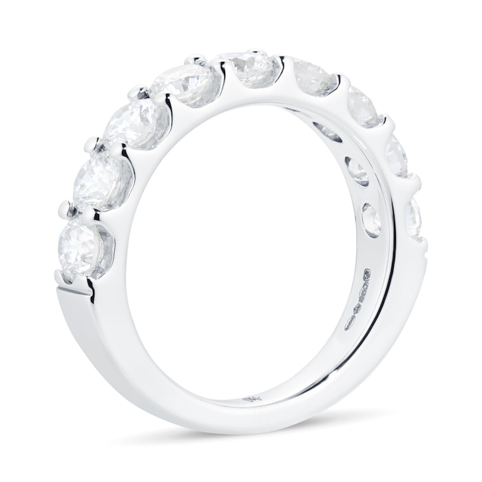 Mappin & Webb Platinum 2.12cttw Brilliant Cut Claw Set Eternity Ring - Ring Size K