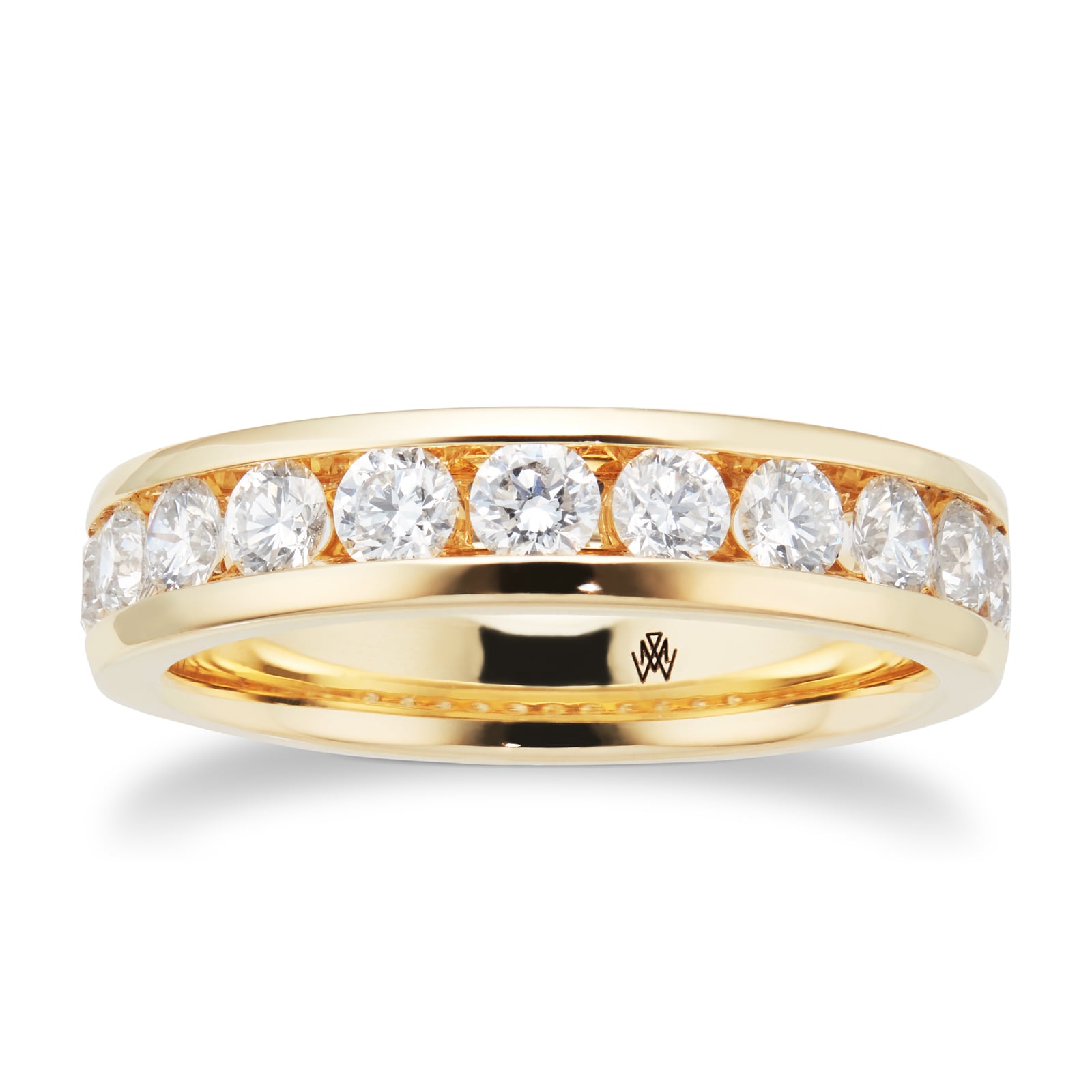 Mappin & Webb 18ct Yellow Gold 1.00cttw Brilliant Cut Diamond Channel Set Eternity Ring