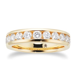 Mappin & Webb 18ct Yellow Gold 1.00cttw Brilliant Cut Diamond Channel Set Eternity Ring