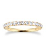 Goldsmiths 18ct Yellow Gold Diamond Claw Set Eternity Ring