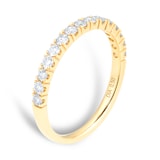 Goldsmiths 18ct Yellow Gold Diamond Claw Set Eternity Ring