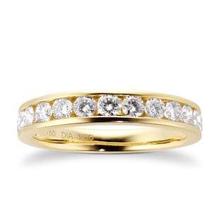Mappin & Webb 18ct Yellow Gold 1.00cttw Diamond Channel Set Eternity Ring