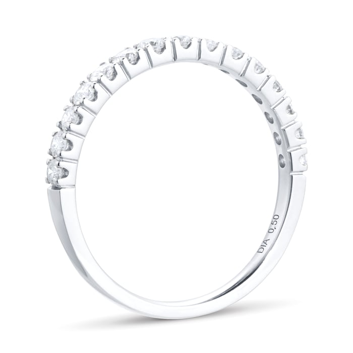 Goldsmiths 18ct White Gold Diamond Claw Set Eternity Ring