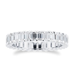 06506773 - Platinum 2.80cttw Emerald Cut Diamond Full Eternity Ring - Ring Size N