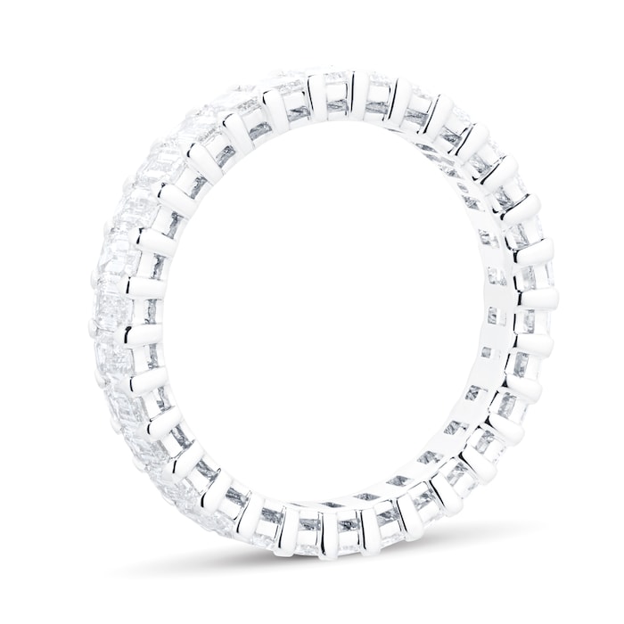 Mappin & Webb Platinum 2.38cttw Emerald Cut Diamond Full Eternity Ring - Ring Size L