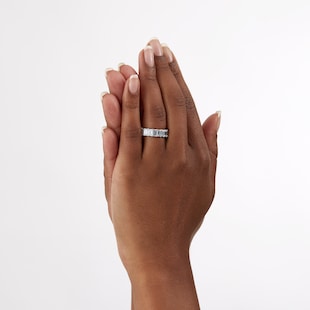 Mappin & Webb Platinum 5.42cttw Emerald Cut Diamond Full Eternity Ring - Ring Size M