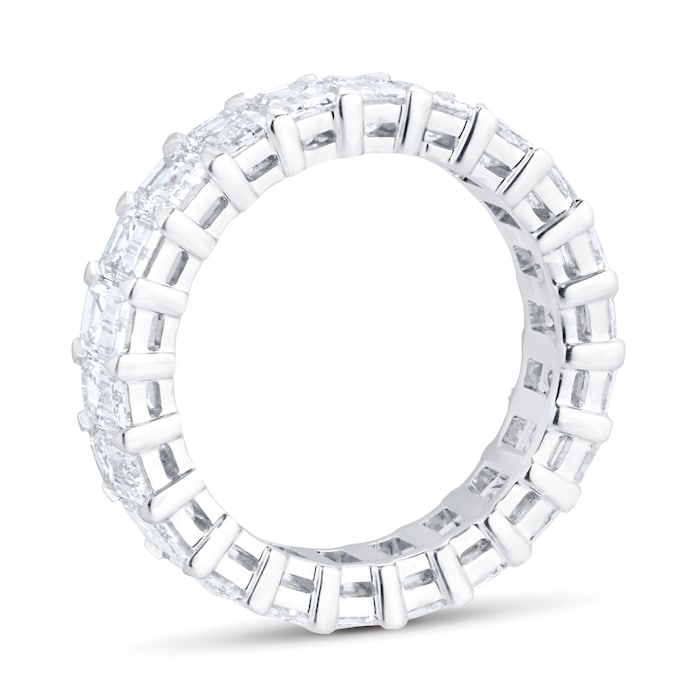 Mappin & Webb Platinum 5.42cttw Emerald Cut Diamond Full Eternity Ring - Ring Size M