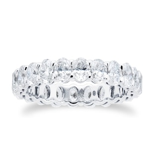 Mappin & Webb Platinum 3.15cttw Oval Cut Diamond Full Eternity Ring - Ring Size M