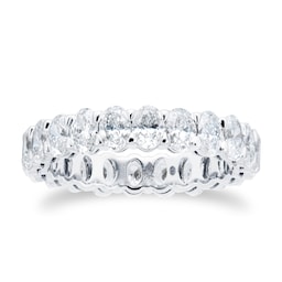 06506776 - Platinum 3.15cttw Oval Cut Diamond Full Eternity Ring - Ring Size M