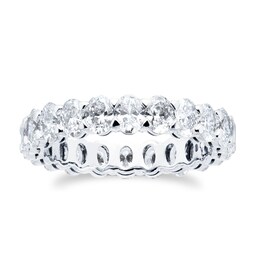06506777 - Platinum 3.12cttw Oval Cut Diamond Full Eternity Ring - Ring Size L