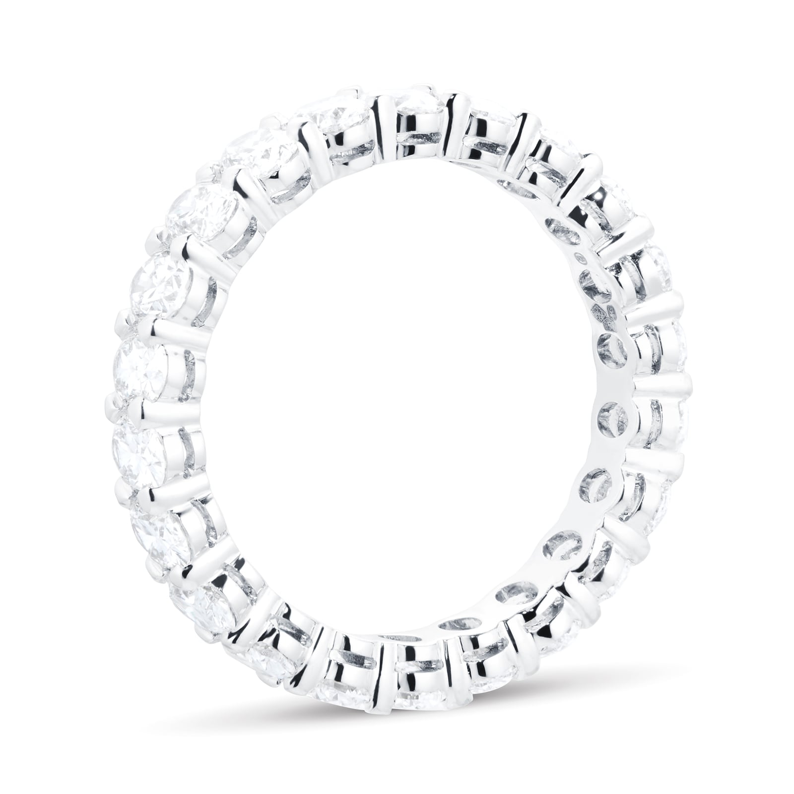 Mappin & Webb Platinum 3.29cttw Oval Cut Diamond Full Eternity Ring - Ring Size L Mappin & Webb Platinum 3.29cttw Oval Cut Diamond Full Eternity Ring - Ring Size L