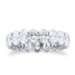 06506778 - Platinum 5.05cttw Oval Cut Full Eternity Ring - Ring Size M