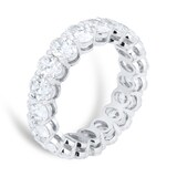 Mappin & Webb Platinum 5.05cttw Oval Cut Full Eternity Ring - Ring Size M