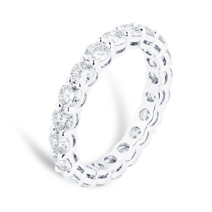 Mappin & Webb Platinum 2.90cttw Brilliant Cut Diamond Full Eternity Ring - Ring Size O