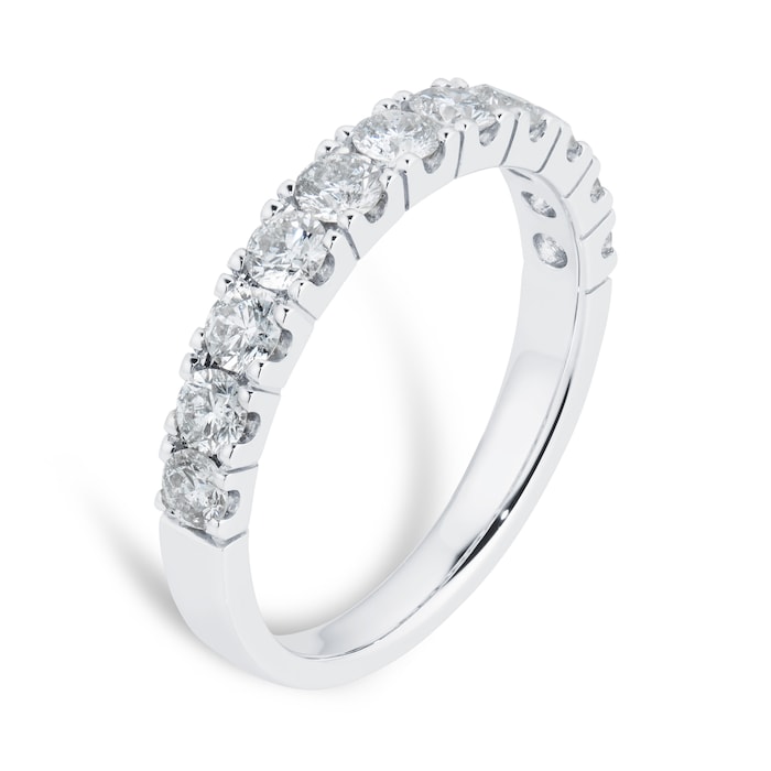 Goldsmiths Platinum 1ct Diamond Claw Set Eternity Ring