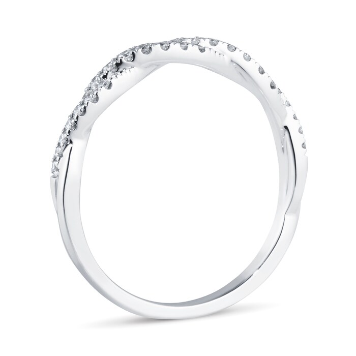 Goldsmiths 18ct White Gold 0.20ct Diamond Twist Eternity Ring