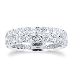 06506799 - 18ct White Gold 2.50cttw Diamond Double Row Eternity Ring