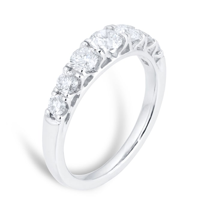 Goldsmiths Platinum 1.00cttw Diamond Graduated Claw Set Eternity Ring