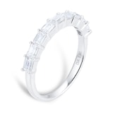 Goldsmiths Platinum 0.90cttw Emerald Stacker Eternity Ring