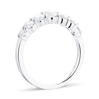 Best Luxury 
Platinum 1.42cttw Graduated Oval Diamond Eternity Ring