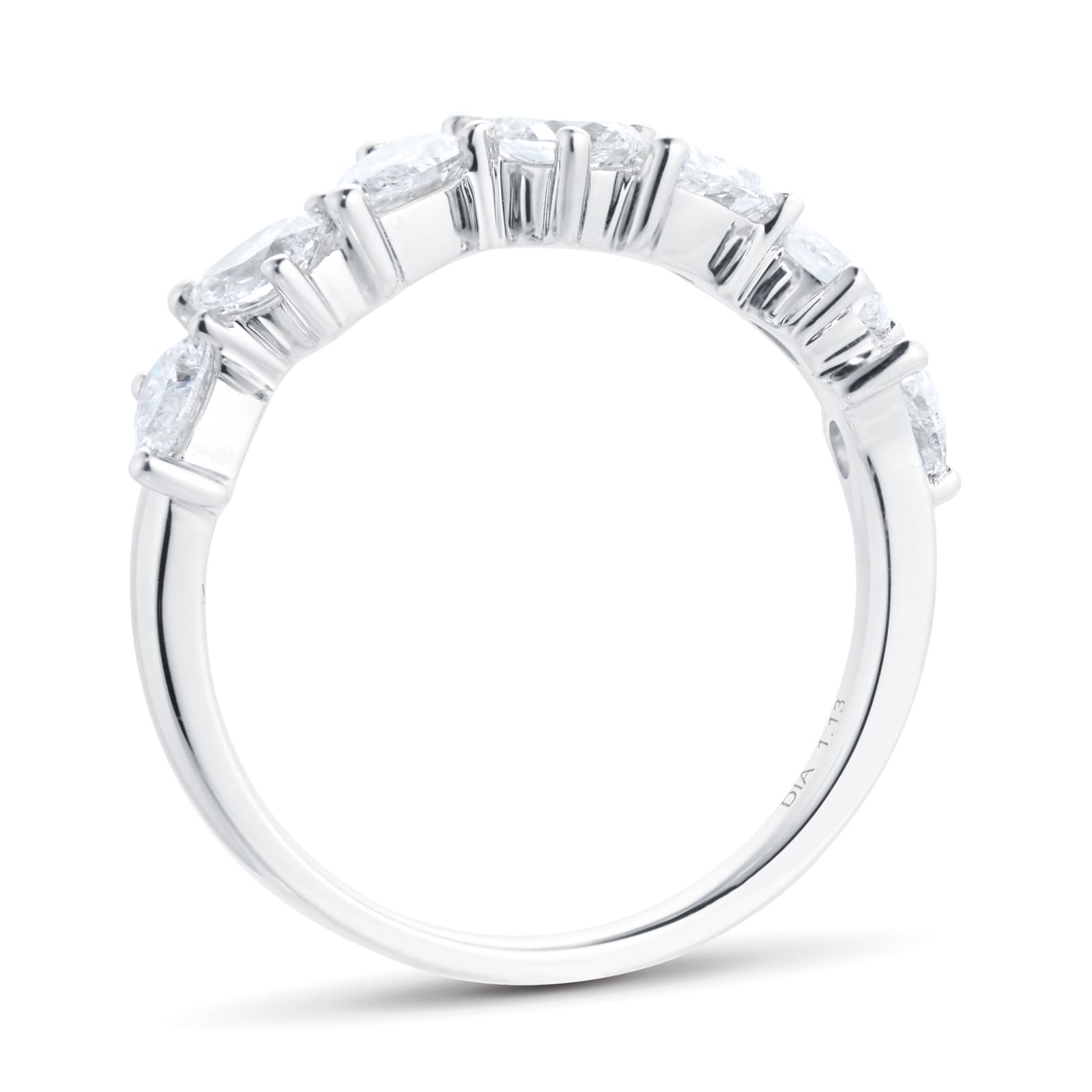 Goldsmiths 18ct White Gold 1.13cttw Pear Cut Eternity Ring Goldsmiths 18ct White Gold 1.13cttw Pear Cut Eternity Ring