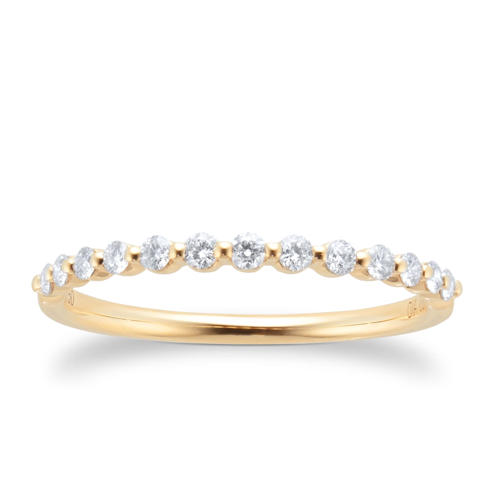 Goldsmiths 18ct Yellow Gold 0.25cttw Stacker Ring Eternity Ring Goldsmiths 18ct Yellow Gold 0.25cttw Stacker Ring Eternity Ring