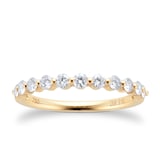 Goldsmiths 18ct Yellow Gold 0.50cttw Stacker Ring Eternity Ring