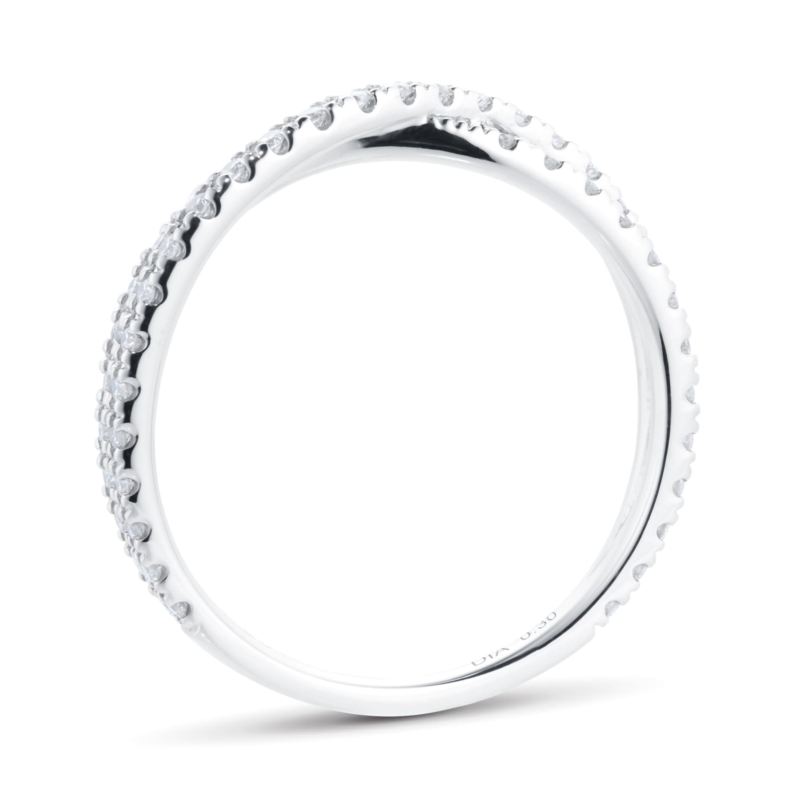 Goldsmiths Platinum 0.30cttw Twist Diamond Eternity Ring - Ring Size O Goldsmiths Platinum 0.30cttw Twist Diamond Eternity Ring - Ring Size O
