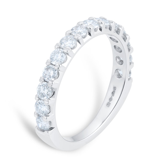 Goldsmiths Platinum 1.00cttw Claw Eternity Ring