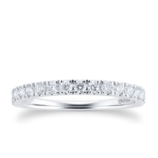 Goldsmiths Platinum 0.50cttw Claw Eternity Ring