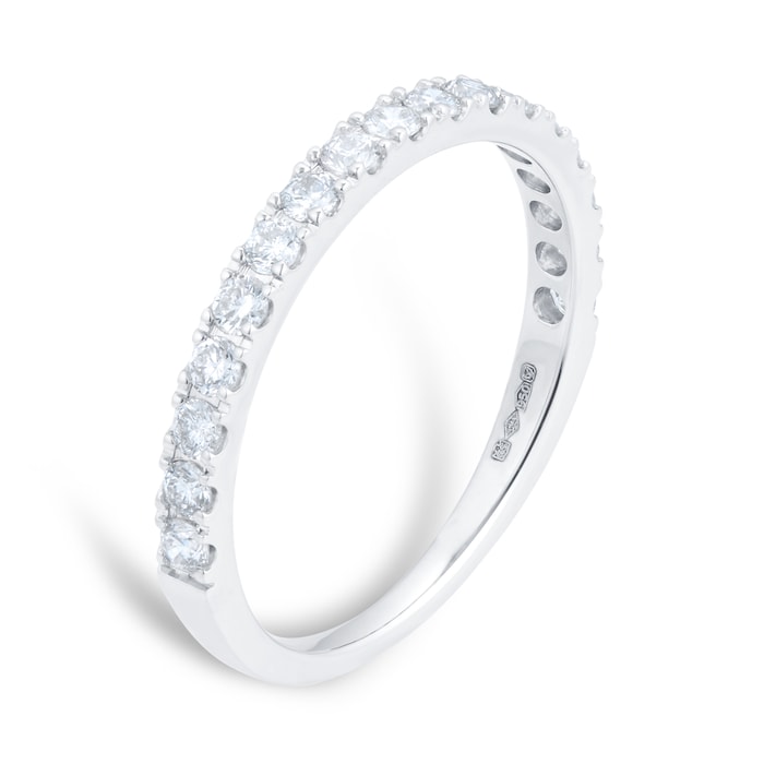 Goldsmiths Platinum 0.50cttw Claw Eternity Ring