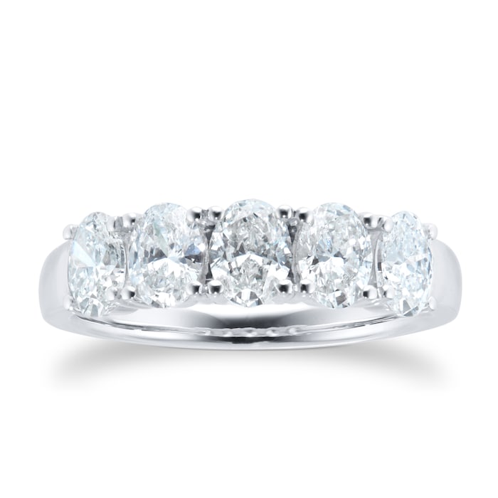Mappin & Webb Platinum 1.50cttw Oval Cut Diamond Eternity Ring - Ring Size L